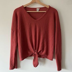 Burnt Orange Long Sleeve Top / Paper Crane